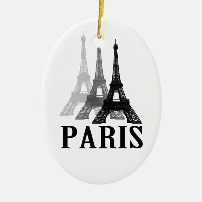 Paris Eiffel Tower Keramik Ornament (Vorne)