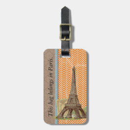 Paris Eiffel Tower Luggage Tag Gepäckanhänger