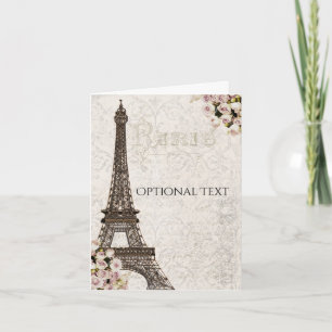 Paris Eiffel Tower Pink Roses Chic Danke