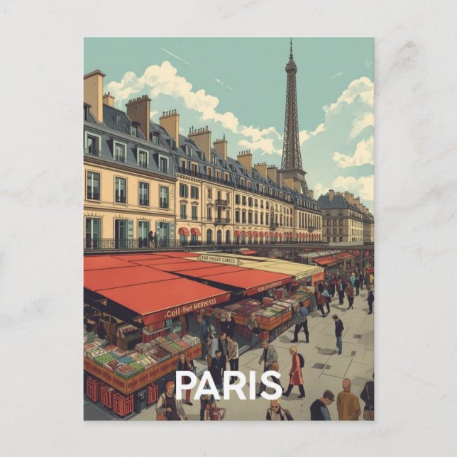 Paris Eiffel Tower Postkarte (Vorderseite)