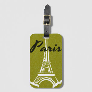 Paris Eiffel Tower Silhouette Gepäckanhänger