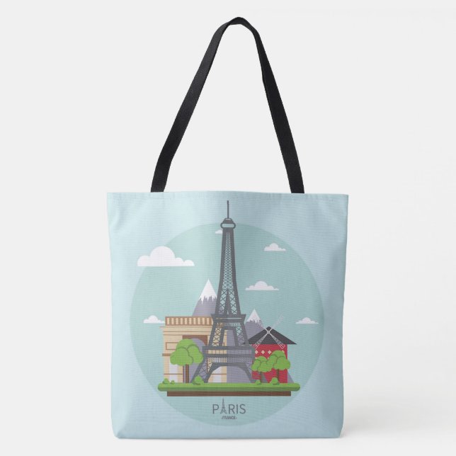 Paris Eiffel Tower Tasche (Vorderseite)