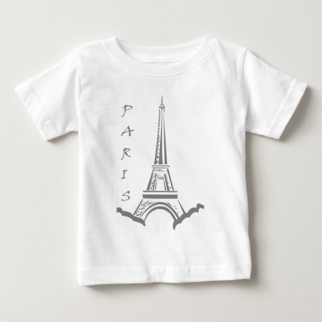 PARIS Eiffelturm Baby T-shirt (Vorderseite)