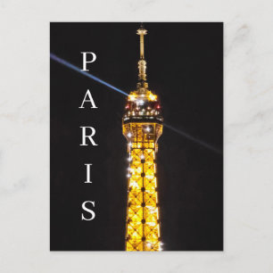 Paris Eiffelturm bei Nachtsicht Postkarte