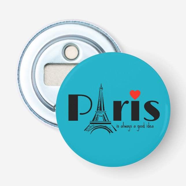 Paris Eiffelturm Design  Flaschenöffner (Vorderseite)