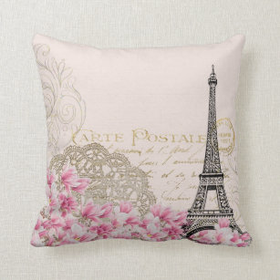 Paris Eiffelturm Frankreich, französische Vintage Kissen