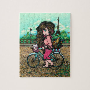 Paris-Eiffelturm-französisches Kunst-Puzzlespiel