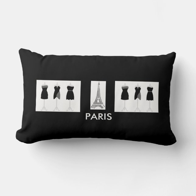 Paris-Eiffelturm-französisches Mode-Thema-Kissen Lendenkissen (Vorderseite)