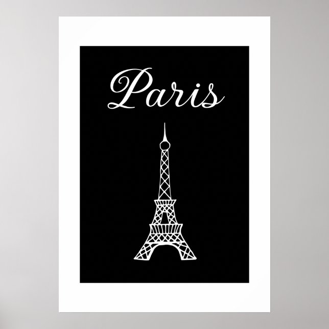Paris Eiffelturm Gerahmte Kunst Poster (Vorne)