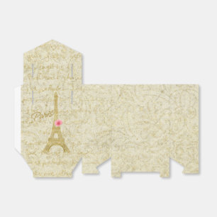 Paris Eiffelturm Gold & Pink Elegante Dekoration Geschenkschachtel