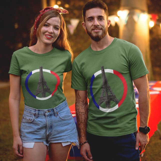 Paris Eiffelturm im Circle Unisex T-Shirt (Paris Eiffel Tower in Circle Unisex T-Shirt)