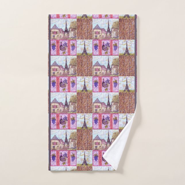 Paris-Eiffelturm inspiriert Pointillismus-Collage Handtuch (Handtuch)