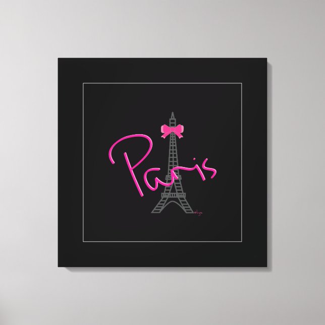 Paris, Eiffelturm mit Bogen Modern Leinwanddruck (Vorderseite)