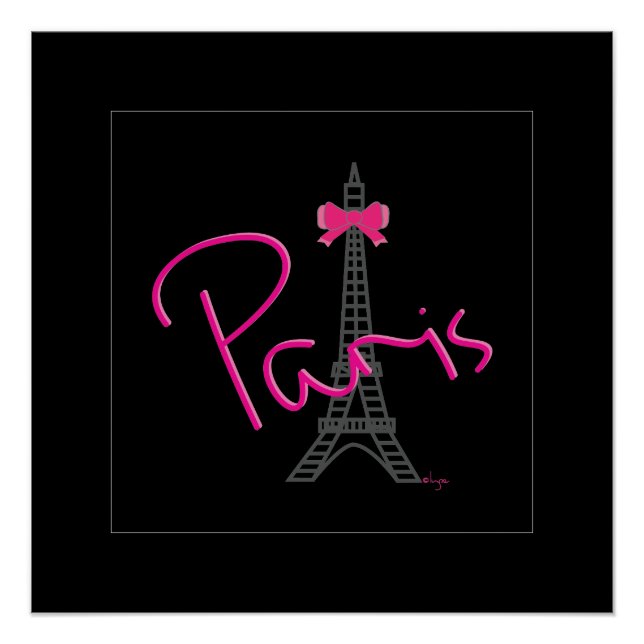 Paris, Eiffelturm mit Bogen Modern Poster (Vorderseite)