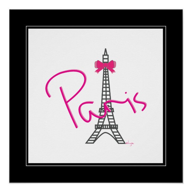 Paris, Eiffelturm mit Bogen Modern Poster (Vorderseite)