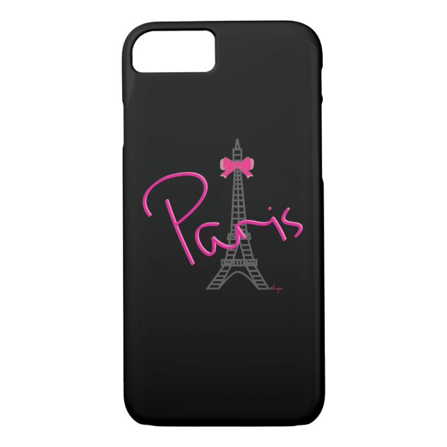 Paris, Eiffelturm mit rosa Bogen Trendy Case-Mate iPhone Hülle (Rückseite)