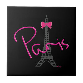 Paris Eiffelturm mit rosa Bug Fliese
