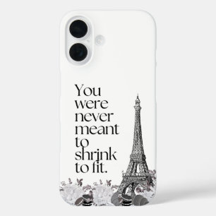 Paris Eiffelturm Motivationszitat Wandkunst iPhone 16 Hülle