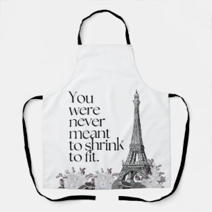 Paris Eiffelturm Motivationszitat Wandkunst Schürze