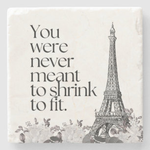 Paris Eiffelturm Motivationszitat Wandkunst Steinuntersetzer