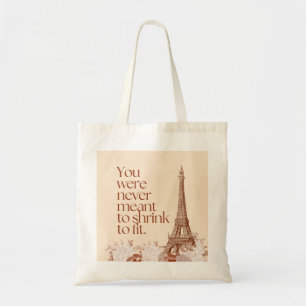 Paris Eiffelturm Motivationszitat Wandkunst Tragetasche