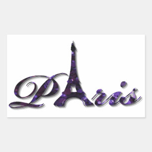 Paris Eiffelturm Pailletten Glitter Funkeln Rechteckiger Aufkleber