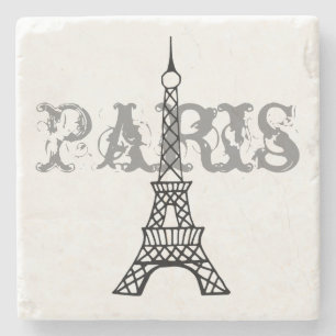 Paris Eiffelturm Stein Trinkuntersetzer Geschenk Steinuntersetzer