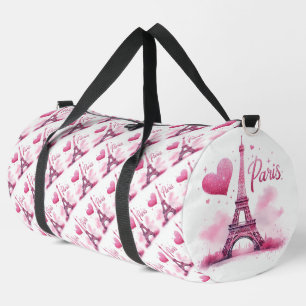 Paris Eiffelturm und Herz Duffle Bag