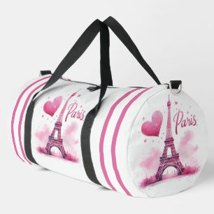 Paris Eiffelturm und Herz Duffle Bag
