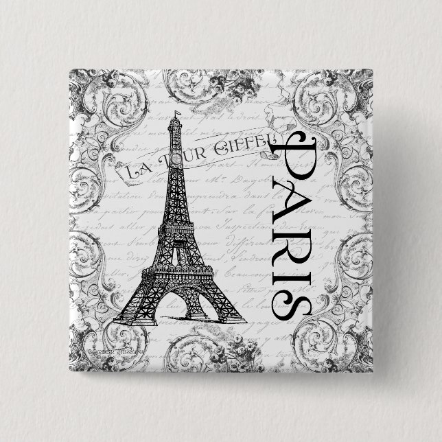 Paris Eiffelturm und Scrolls Button (Vorderseite)