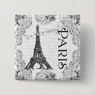 Paris Eiffelturm und Scrolls Button