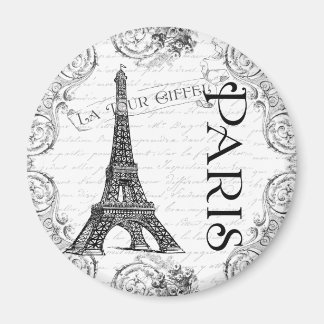 Paris Eiffelturm und Scrolls Magnet