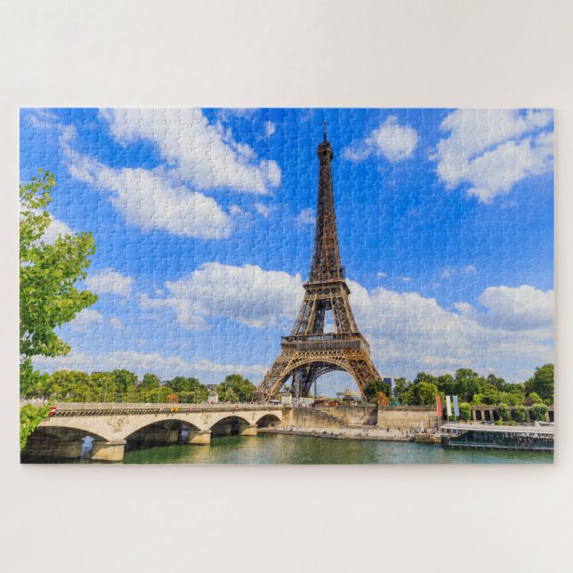 Paris, Eiffelturm und Seine, Frankreich. (Horizontal)