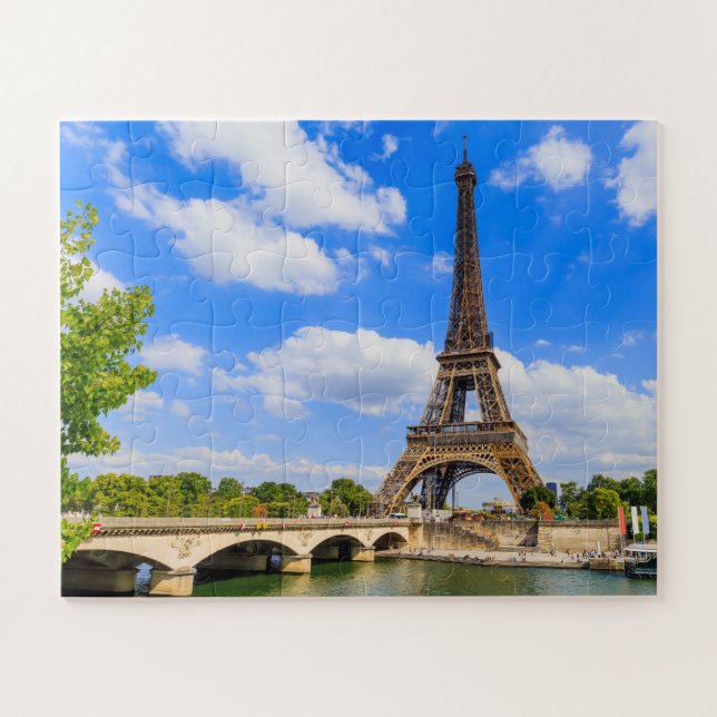 Paris, Eiffelturm und Seine, Frankreich. (Horizontal)