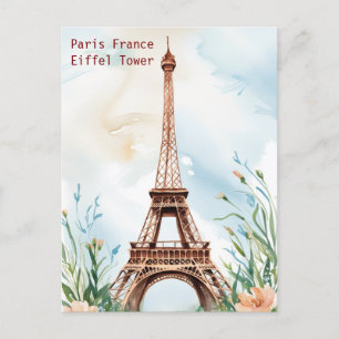 Paris Eiffelturm Vintages Wassersportzentrum Postkarte