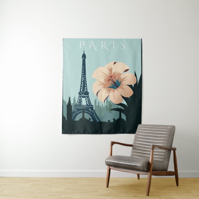 Paris Eiffelturm Wandteppich (Beispiel)