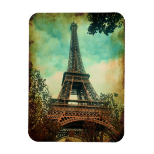 Paris, ein Vintager Eiffelturm Magnet