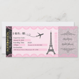 Paris-Einladung, Paris-Themenparty-Einladung Einladung