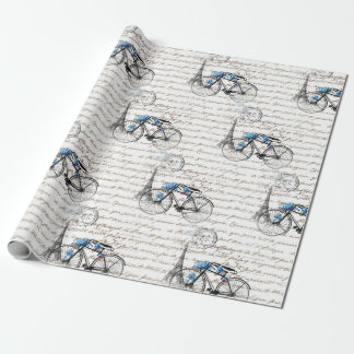 Paris-Fahrrad Forgetmenot Packpapier