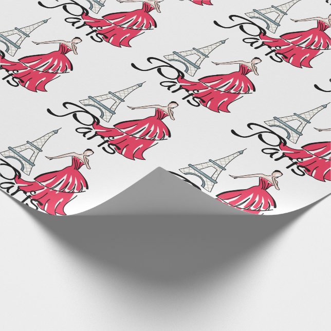 Paris Fashion Geschenkpapier (Ecke)