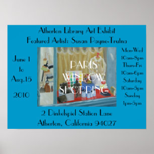 PARIS-FENSTER-EINKAUFEN POSTER