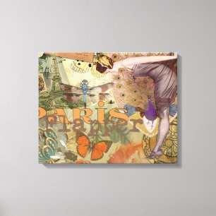 Paris Flapper Art Déco Peacock Vintage