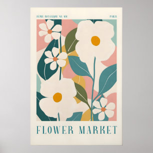 Paris Flower Market Druck Botanische Wandkunst Poster