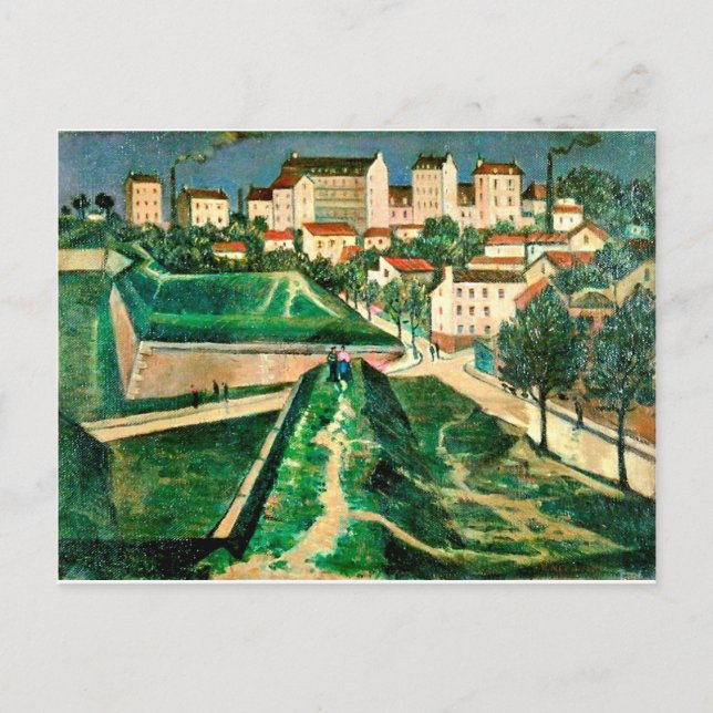 Paris Fortification by C.R.W. Nevinson, 1913 Postkarte (Vorderseite)