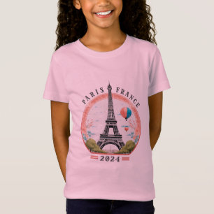 Paris France 2024 Girls Jersey Shirt, Paris Frankr T-Shirt