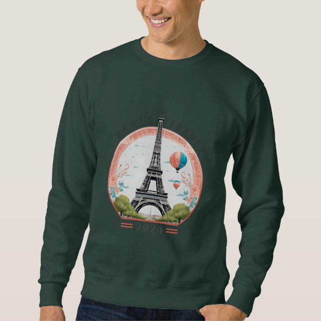 Paris France 2024 Sweatshirts masculins, Paris Fra (Devant)