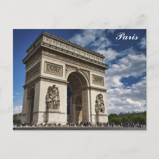 Paris France Arc De Triomphe Travel Foto Postkarte (Vorderseite)