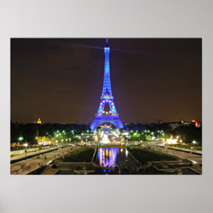 Paris, France - Eiffel at night Poster