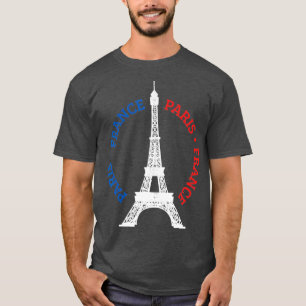 Paris France Eiffel Tower Französische Flagge Sou T-Shirt