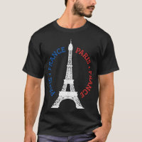 Paris France Eiffel Tower Französische Flagge Souv